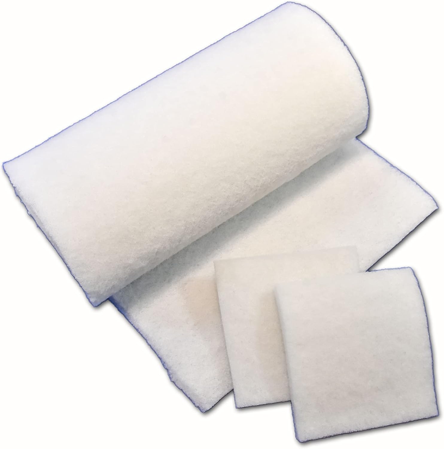 White Fine Filter Media, 1" Thick, Perfect for Aquariums, Ponds and Water Gardens, Made in USA (16" x 16" - 3 Pack)