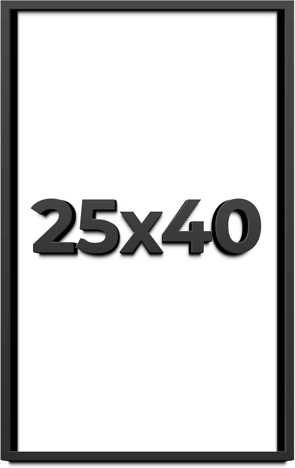 25x40 Shadow Box Frame Black | 1 Inch Deep Solid Wood Shadowbox Display Frame | UV Resistant Acrylic Plexiglass, Acid Free Backing, and Hanging Hardware | Dugan Picture Frame Style