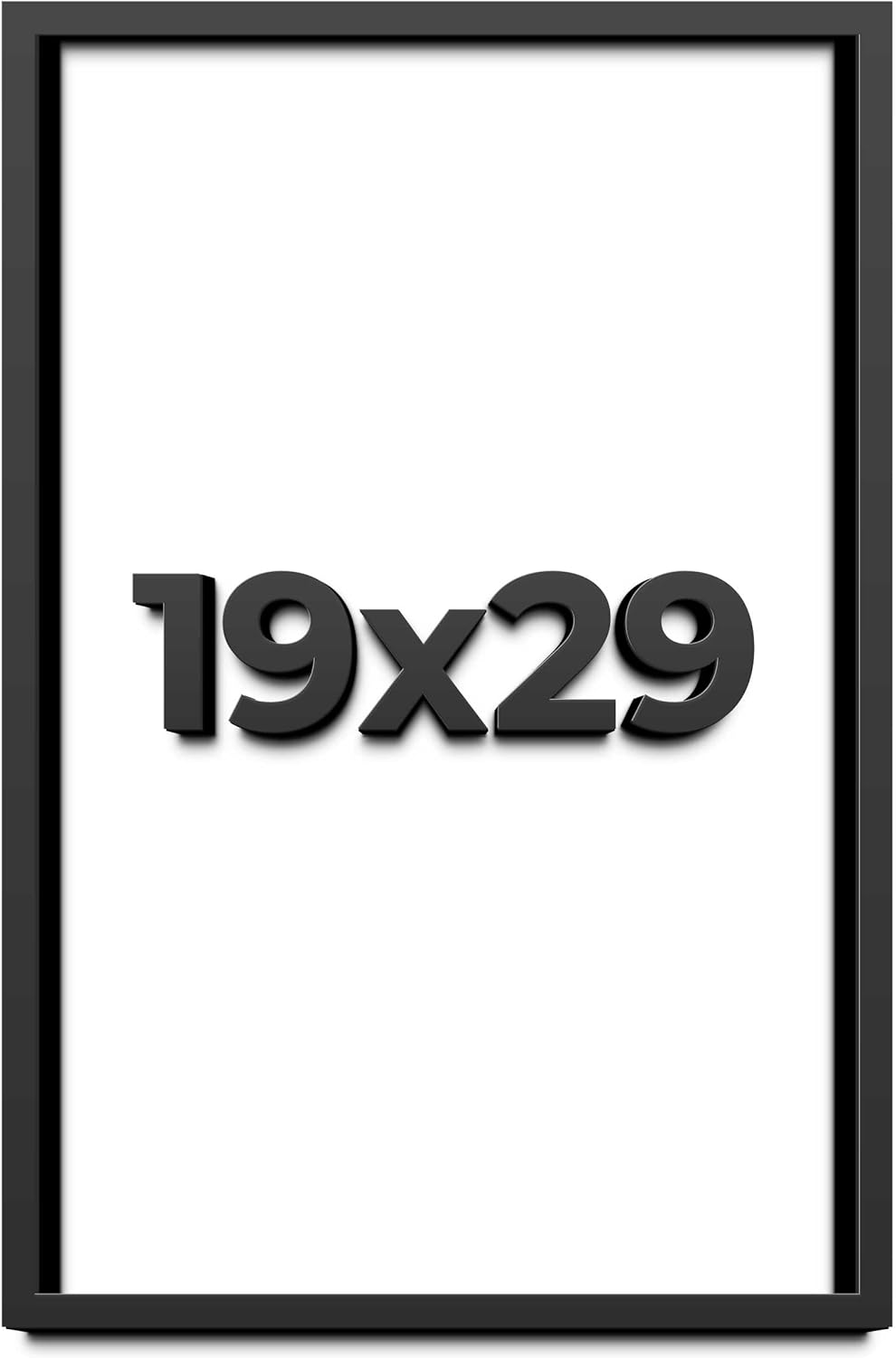 19x29 Shadow Box Frame Black | 1 Inch Deep Solid Wood Shadowbox Display Frame | UV Resistant Acrylic Plexiglass, Acid Free Backing, and Hanging Hardware | Dugan Picture Frame Style