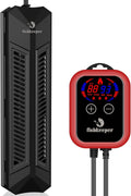 fishkeeper Aquarium Heater, 1000 W Adjustable Fish Tank Heater with Digital Display Controller, Submersible Water Heater with Over-Temperature Protection for Saltwater Freshwater 106-264 Gallon