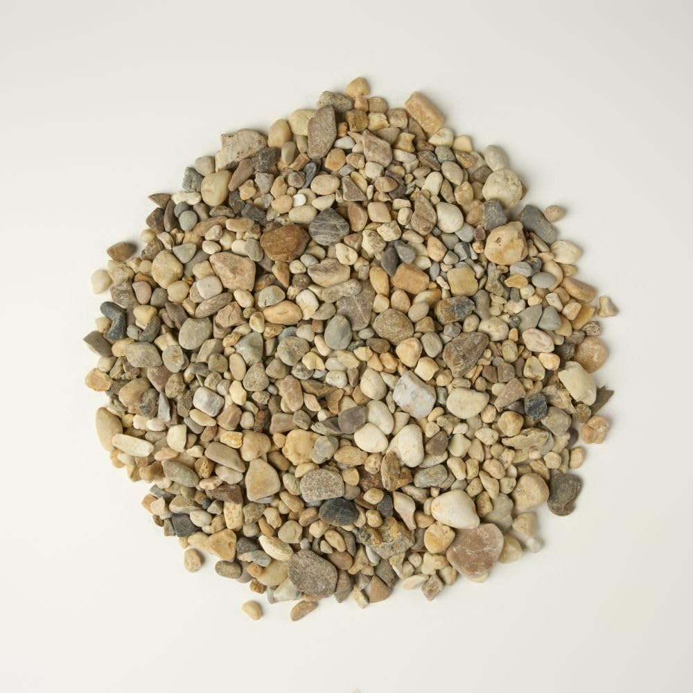 32 oz Jug Multicolor Cream Small River Rock, ½-1½ inch size, for indoor outdoor decor, vase filler, candles, art, crafts, aquariums, fairy gardens, planters, tablescapes, terrariums