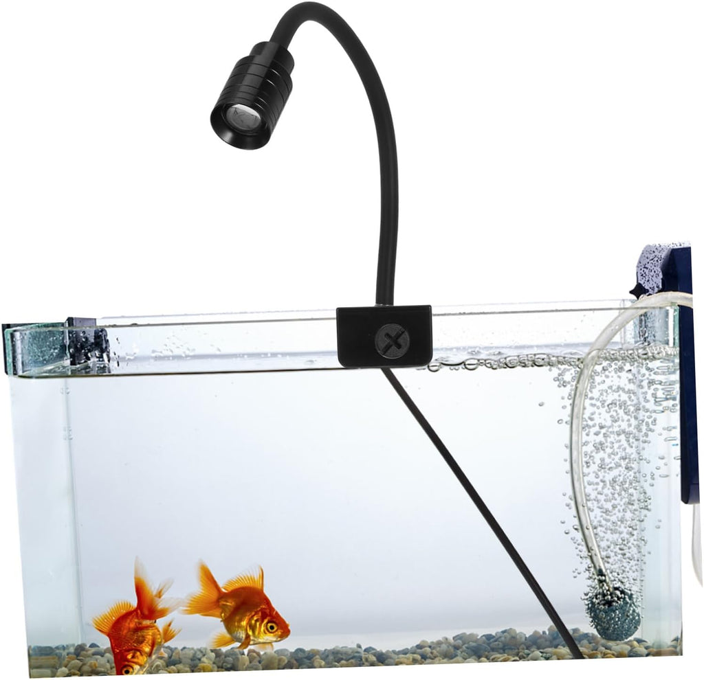 Lurrose Adjustable Focal LED Fish Tank Light with Clip for Small Aquariums High Brightness Aquarium Lamp for Freshwater Saltwater and Planted Tanks Versatile Lighting for Betta Fish Bowls