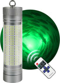 Rechargeable Underwater Fishing Light, Built-in Battery & Cordless, Remote Dimmable, Auto-On in Water, IP68 Waterproof, Multi-Color, Suitable for Boat, Dock, Freshwater, and Saltwater
