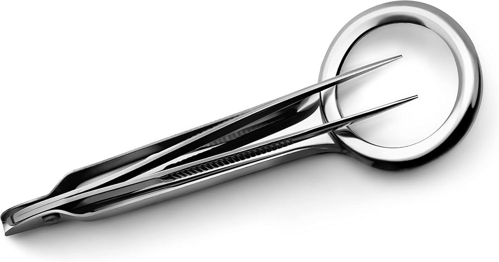 Splinter Forceps - Fine Point - Tweezers Stainless Steel Straight & Curved (Forign Object 4 pcs set)