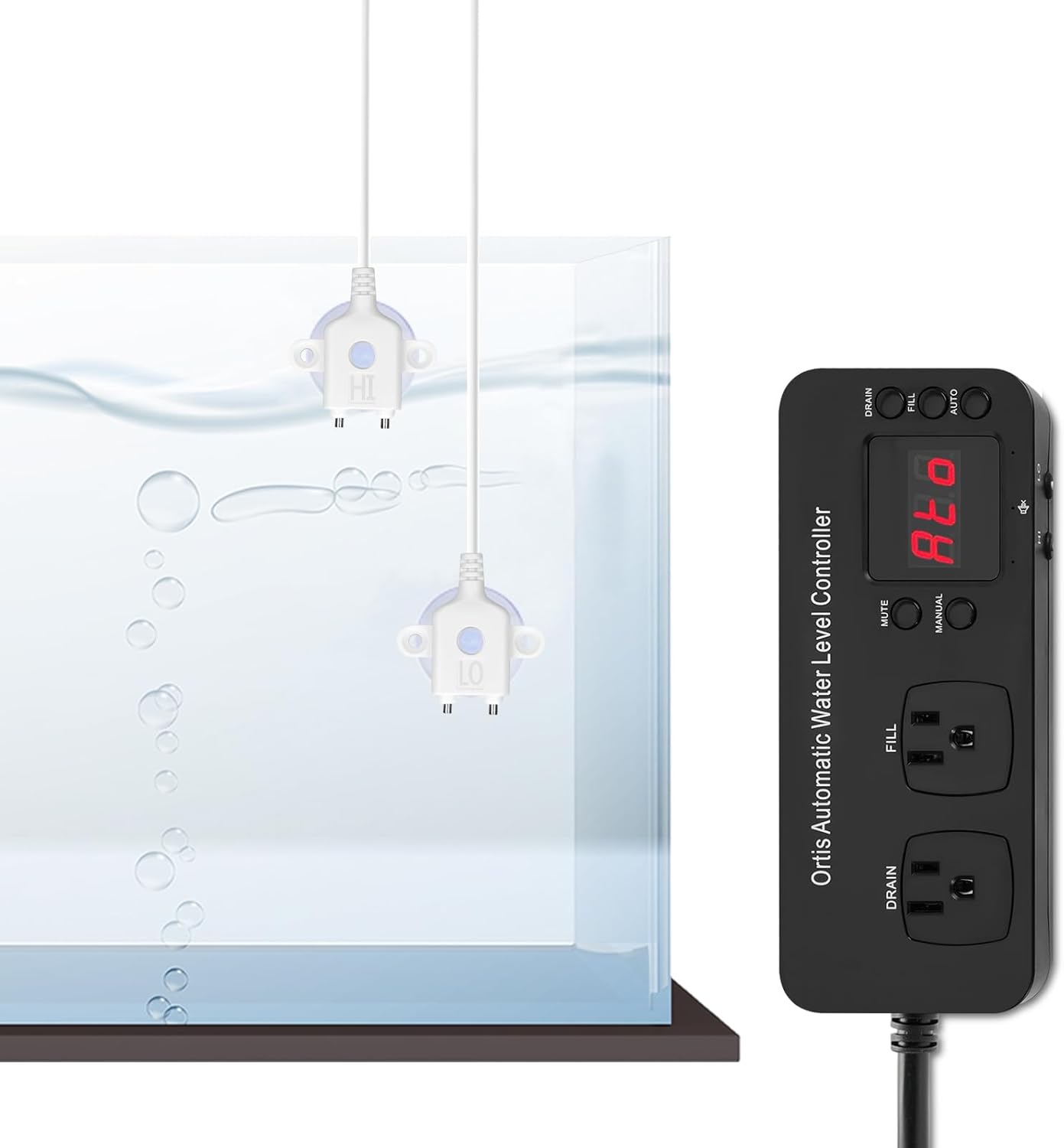 Auto Top Off System, Oritis Water Refiller Water Level Controller Automatic Water Change for Aquarium Fish Tank Swimming Pool Saltwater Freshwater, Sump Pump Pits