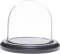 Plymor 3" x 3" Glass Display Dome Cloche (Black MDF Wood Base)