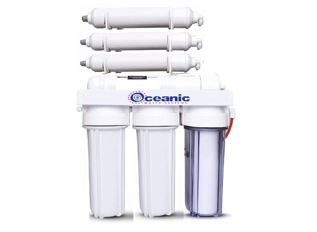 Oceanic Heavy Duty & High Capacity- 7 Stage Aquarium Reef & Deionization Reverse Osmosis Water Filtration System (RODI) - 100 GPD | 0 PPM/TDS | Water Dispenser for Fish Tank with Filter's Included