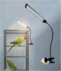 KINGYEENUO Full Spectrum LED Bird Cage Light, 10 Brightness Levels & 3/9/12H Timer - 105 LED Beads for Natural Environment Simulation, Safe for Hookbill Birds, Easy Install Lighting Fixture Combo Kit