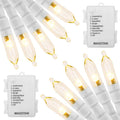 Battery Operated Christmas Lights - 16ft 50 LED String Lights with Timer, Waterproof, Warm White, 2 Pack for Indoor/Outdoor Wedding Party, Home, Garden