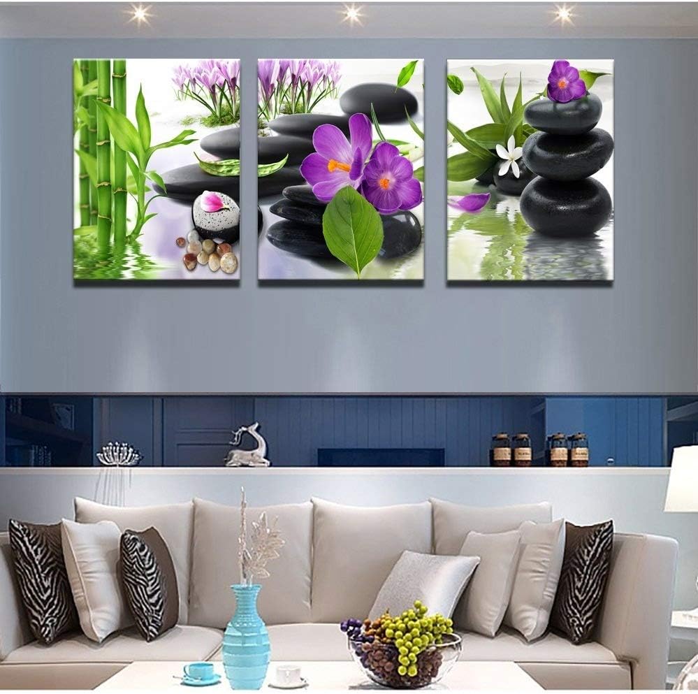 Canvas Wall Art Modern Flowers Photograph Canvas Painting for Home Wall Decorative (green)