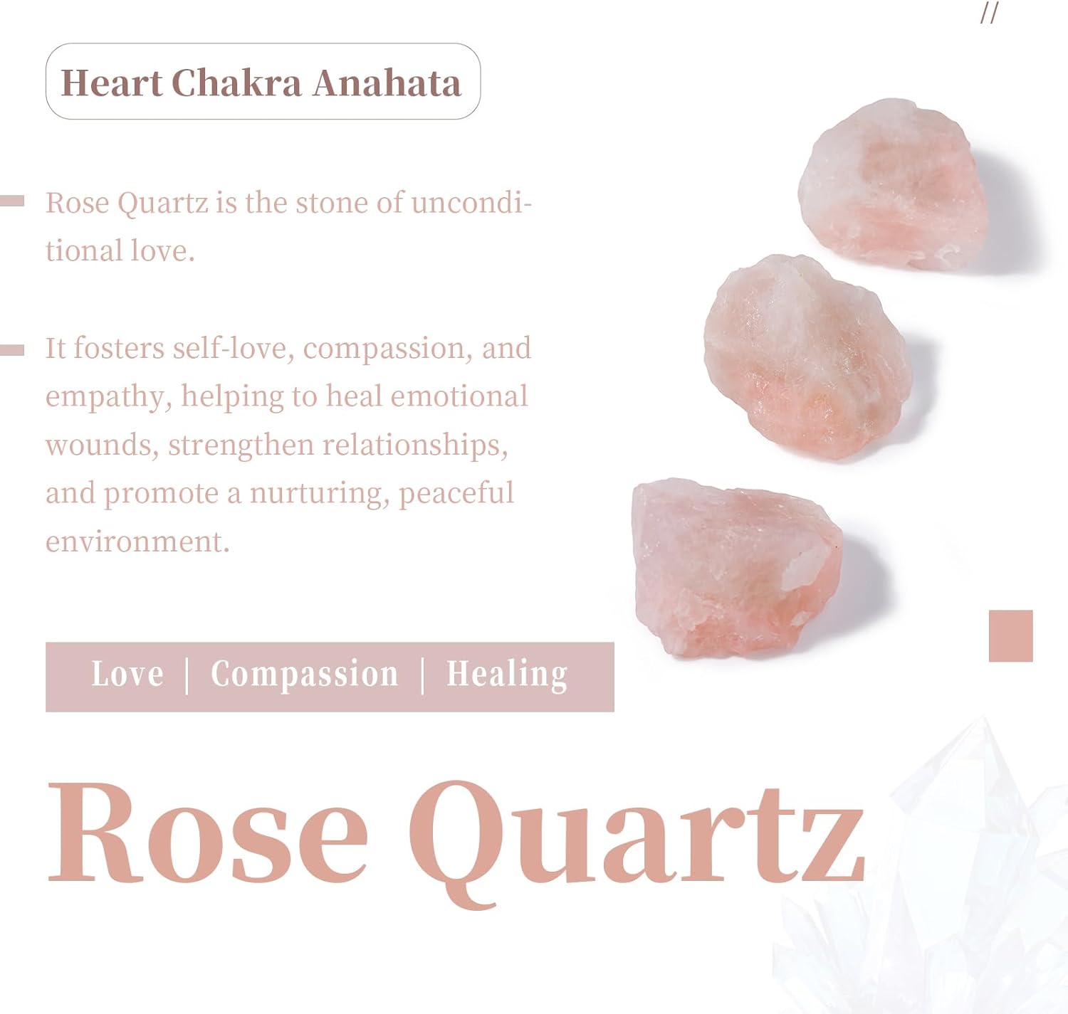 SUNYIK Rose Quartz Tumbled Chips Stone,Crushed Crystal Quartz Pieces,Irregular Shaped Stones,1pound(about 460 gram)
