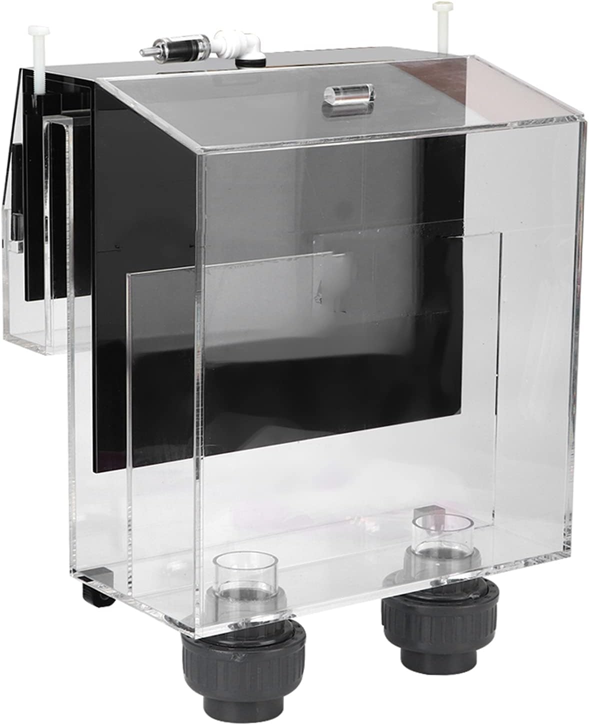 Pssopp Aquarium Overflow Box, Acrylic Water Siphon Filter for Fish, Silent Operation, 5000LH Rate, Ideal for Plants and Fish