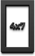 4x7 Black Shadow Box Frame - Contemporary Wood Shadow Box Complete with UV Acrylic, Foam Board Backing & Hanging Hardware