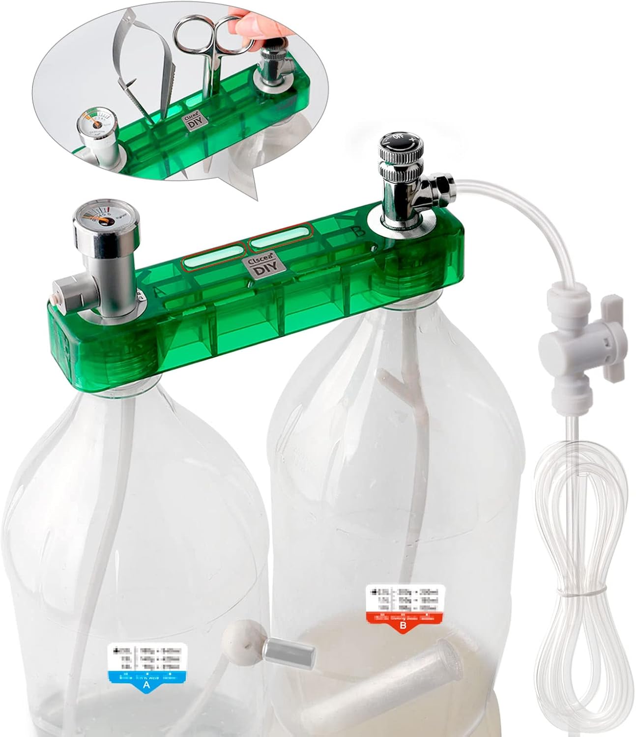 DIY CO2 Generator System Kit with Safety Valve 1 Second Quick Reaction for Aquarium Plants Integrated Design