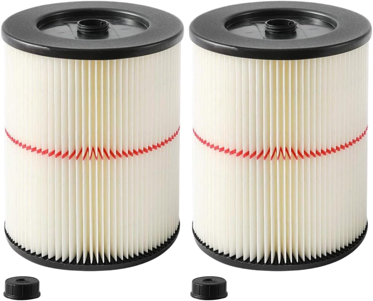 17816 Filter for Craftsman Shop Vac 9-17816 Wet/Dry Vac Filter Replacement Cartridge Filter for Craftsman Vacuum Filter for 5/6/8/12/16/32 Gallon and Larger Vacuum Cleaner 2 Pack