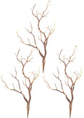 STOBOK Artificial Antler Dried Tree Branches,3pcs Plastic Manzanita Branches Decorative Plant Twigs Dry Branch Decor for Wedding Table Decoration Home Supplies Coffee