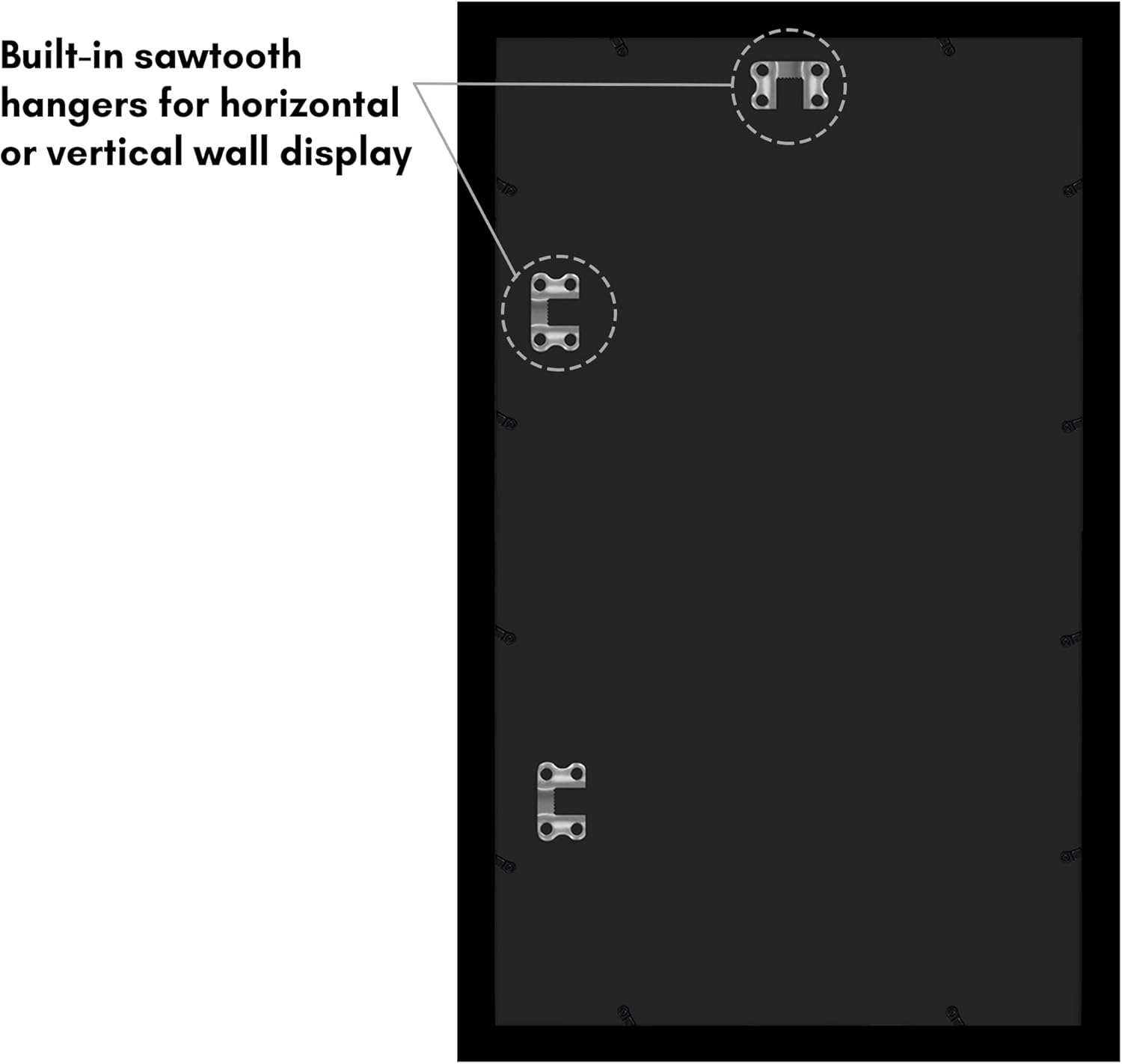Americanflat 13x22 Picture Frame with Polished Plexiglass - Black Picture Frame - Wide Photo Frames Made of Engineered Wood for Vertical or Horizontal Wall Display - Epic Collection - Black
