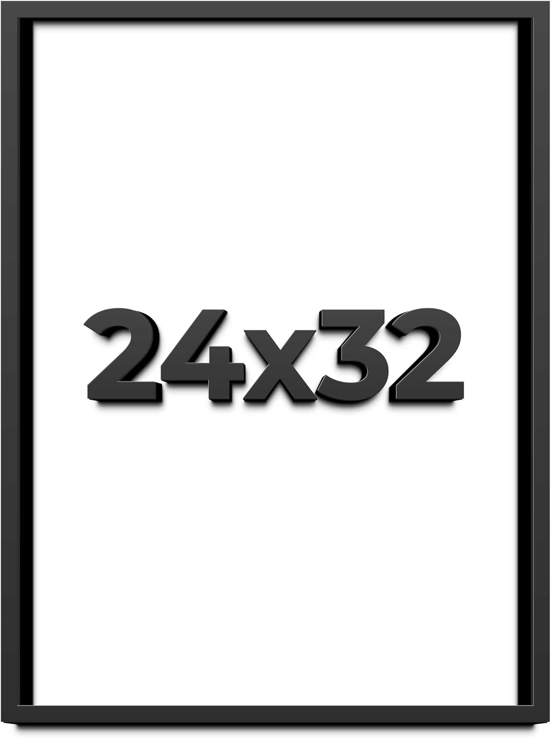 24x32 Shadow Box Frame Black | 1 Inch Deep Solid Wood Shadowbox Display Frame | UV Resistant Acrylic Plexiglass, Acid Free Backing, and Hanging Hardware | Dugan Picture Frame Style