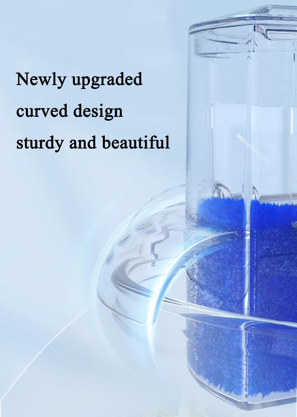 HIERYAN Circular Fish Tank Filter, Aquarium Hang on Filter, Small Fish Tank Filter with Biochemical Sponge, Suitable for a Circular Fish Tank with a Diameter of 5.35″ - 7″