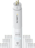 NUWATT 30 Pack, 4FT T5 LED Tube Lights Type A+B, Hybrid T5 LED Bulbs 5000K Daylight, High Brightness 3200LM 24W, Plug & Play or Ballast Bypass, Dual Ended Power, T5 Replacement for Fluorescent, UL, G5