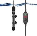 YukiHalu Submersible Aquarium Heater 100W 150W 200W, Adjustable Mini Fish Tank Heater, Small Size, Overheating Protection, External Controller, Used for 0.5-40 Gallons(200W)