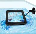 Fish Feeding Ring, Fish Safe Floating Food Feeder Circle Blue, with Suction Cup Easy to Install Aquarium, Square and Round Shape Fish Tank Towels - for Guppy, Betta, Goldfish, Etc (1 Square)