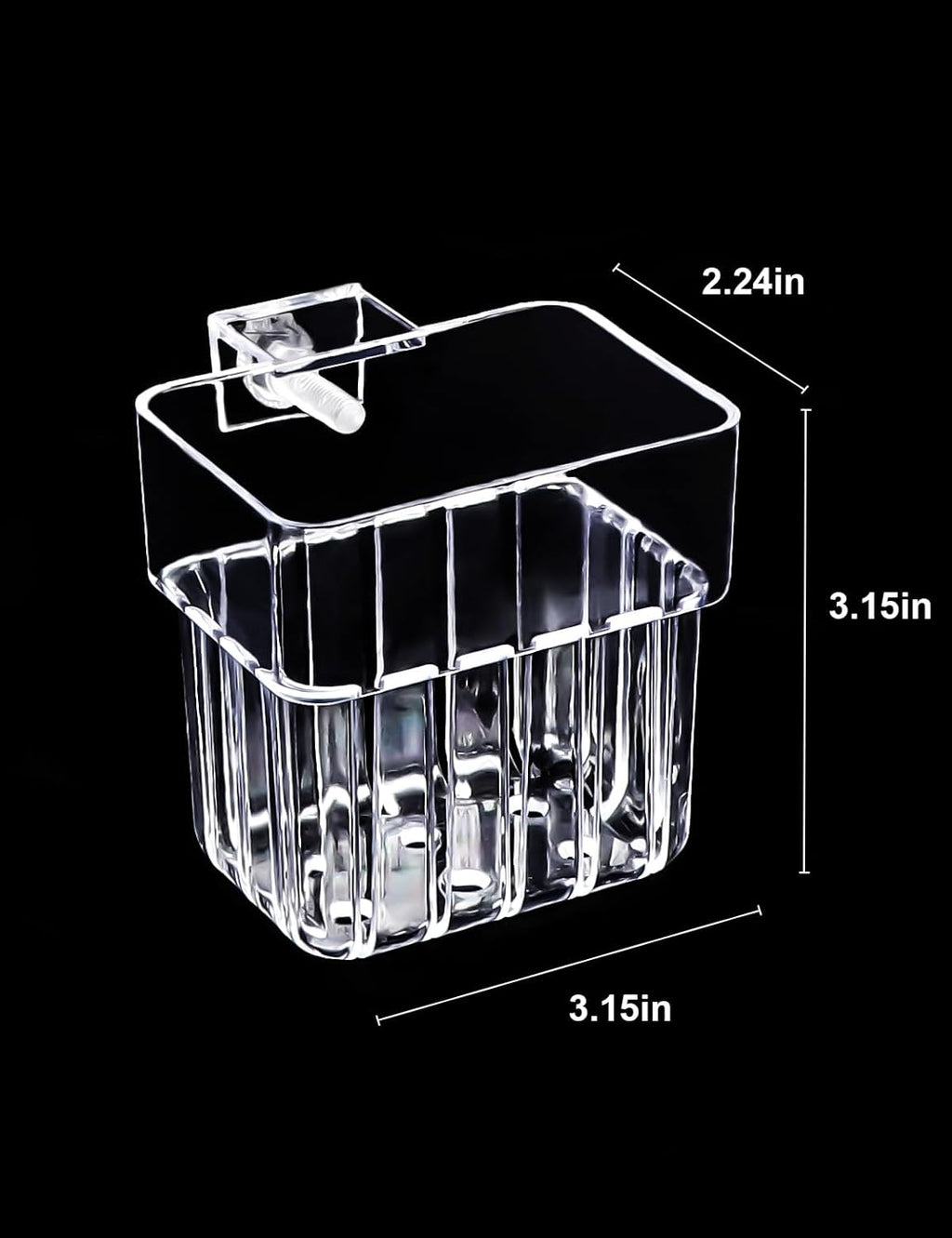 2 Pack Clear Aquarium Plant Holder Top Hanging Fish Tank Plant Holders Fits up to 0.8in Tank Edges, Aquarium Décor