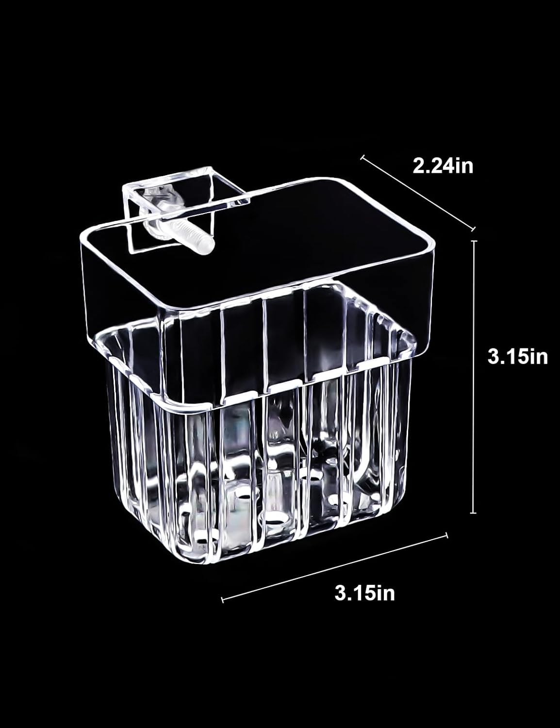 2 Pack Clear Aquarium Plant Holder Top Hanging Fish Tank Plant Holders Fits up to 0.8in Tank Edges, Aquarium Décor