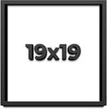 19x19 Shadow Box Frame Black | 1 Inch Deep Solid Wood Shadowbox Display Frame | UV Resistant Acrylic Plexiglass, Acid Free Backing, and Hanging Hardware | Dugan Picture Frame Style