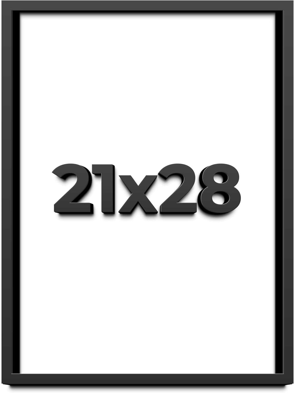 21x28 Shadow Box Frame Black | 1 Inch Deep Solid Wood Shadowbox Display Frame | UV Resistant Acrylic Plexiglass, Acid Free Backing, and Hanging Hardware | Dugan Picture Frame Style