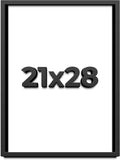 21x28 Shadow Box Frame Black | 1 Inch Deep Solid Wood Shadowbox Display Frame | UV Resistant Acrylic Plexiglass, Acid Free Backing, and Hanging Hardware | Dugan Picture Frame Style