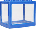 Building Block Fish Tank Cascadable Blue Mini Betta Fish Tank Plastic Desktop Office Home Desk Decoration