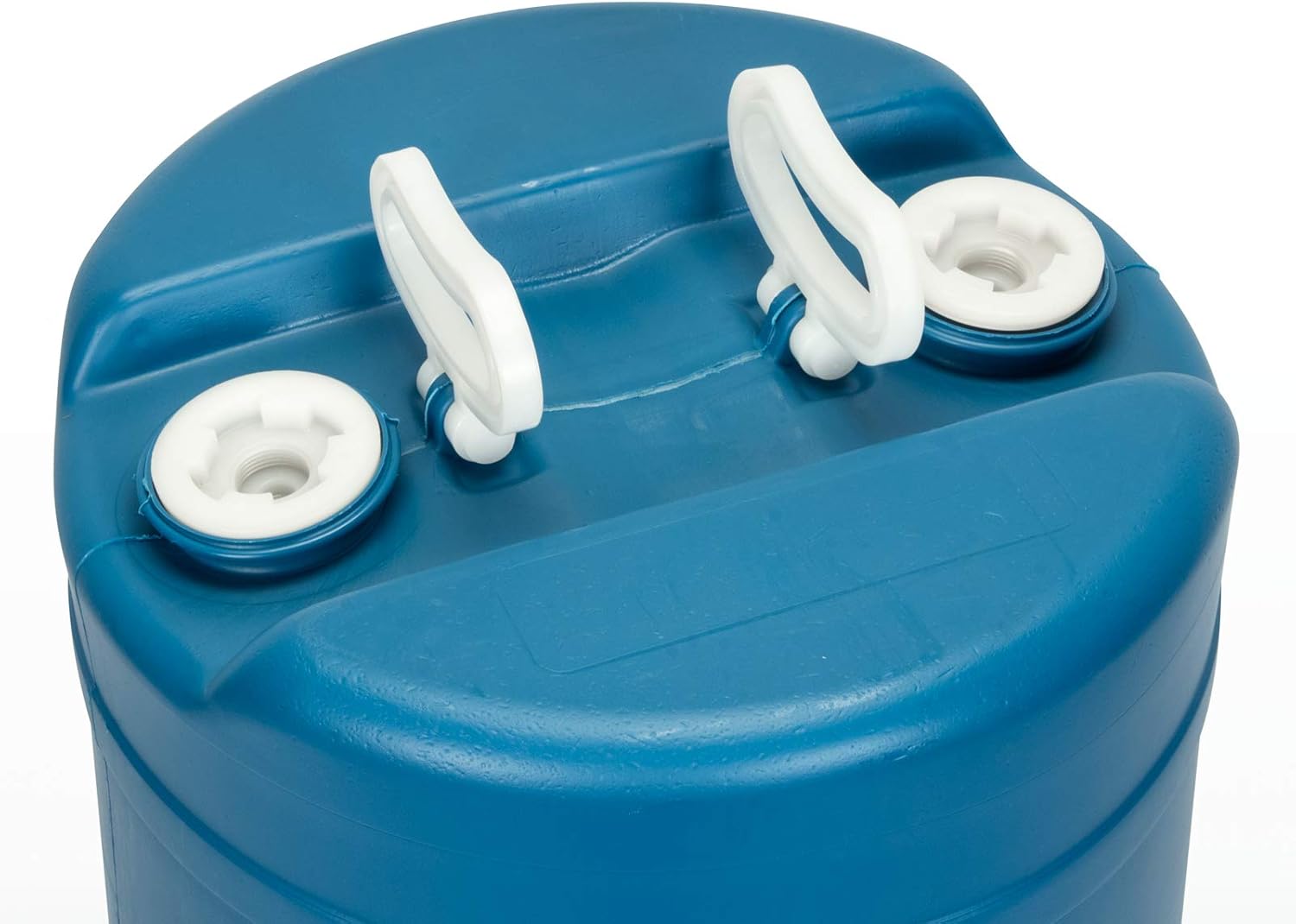 Legacy Food Storage Emergency Water Storage Container, Long Term 15 Gallon Water Tank, for Camping, Prepping, Survival, 15.7" D, 21.5" H, with 2 Heavy Duty Carry Handles