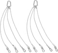 Rope Hanger 2pcs 304 Stainless Steel Basket Plant Hanger Holder Light Hanging Wire Rope for Light-Emitting Diode Grow Light, Aquarium Lighting Tank Lamp, Indoor and Outdoor Plant 34cm