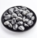 Larvakite Healing Crystal Stone Set - 24 Pieces, 0.6" Natural & Polished Stones for Healing, Meditation, Reiki, Chakra, Crafting & Decoration