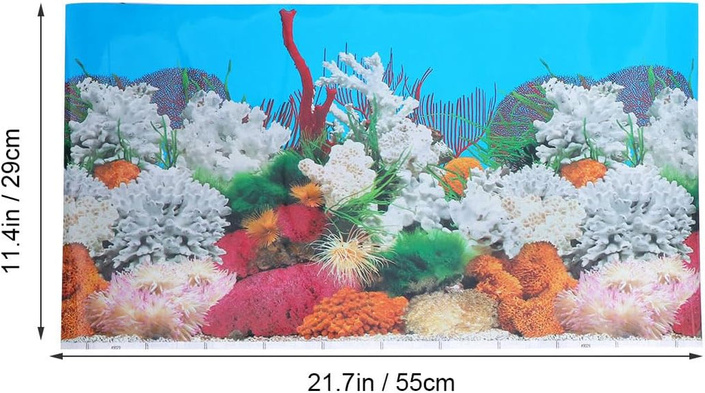 iplusmile 3D Wall Paper 3D Stickers Aquarium Background Wallpapers 10 Gallon Fish Tank Background Double-Sided Decorative Sticker Adhesive Wallpaper Picture Poster Decorate Decorations