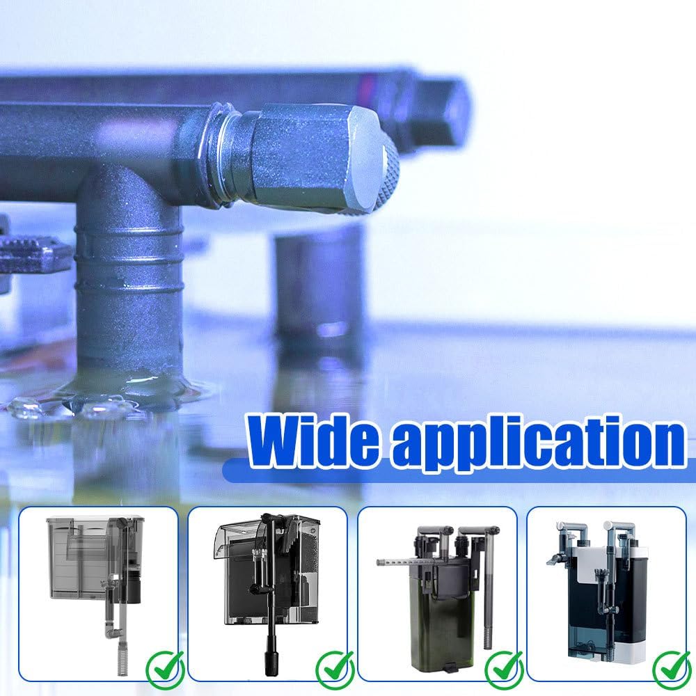 MiOYOOW Aquarium CO2 Diffuser, Aluminum Alloy Hang On Back Fish Tank External Canister Filter Accessory with Lock Buckle for Planted Tank, Nano Tank, Fish Tank Accessories