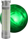 Rechargeable Underwater Fishing Light, Built-in Battery & Cordless, Remote Dimmable, Auto-On in Water, IP68 Waterproof, Multi-Color, Suitable for Boat, Dock, Freshwater, and Saltwater