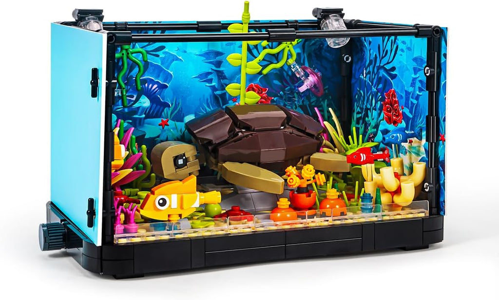 SEMKY Turtle Building Blocks Set with LED Lights, (753Pieces) Creative Sea Animal Model Gifts for Kid and Adult