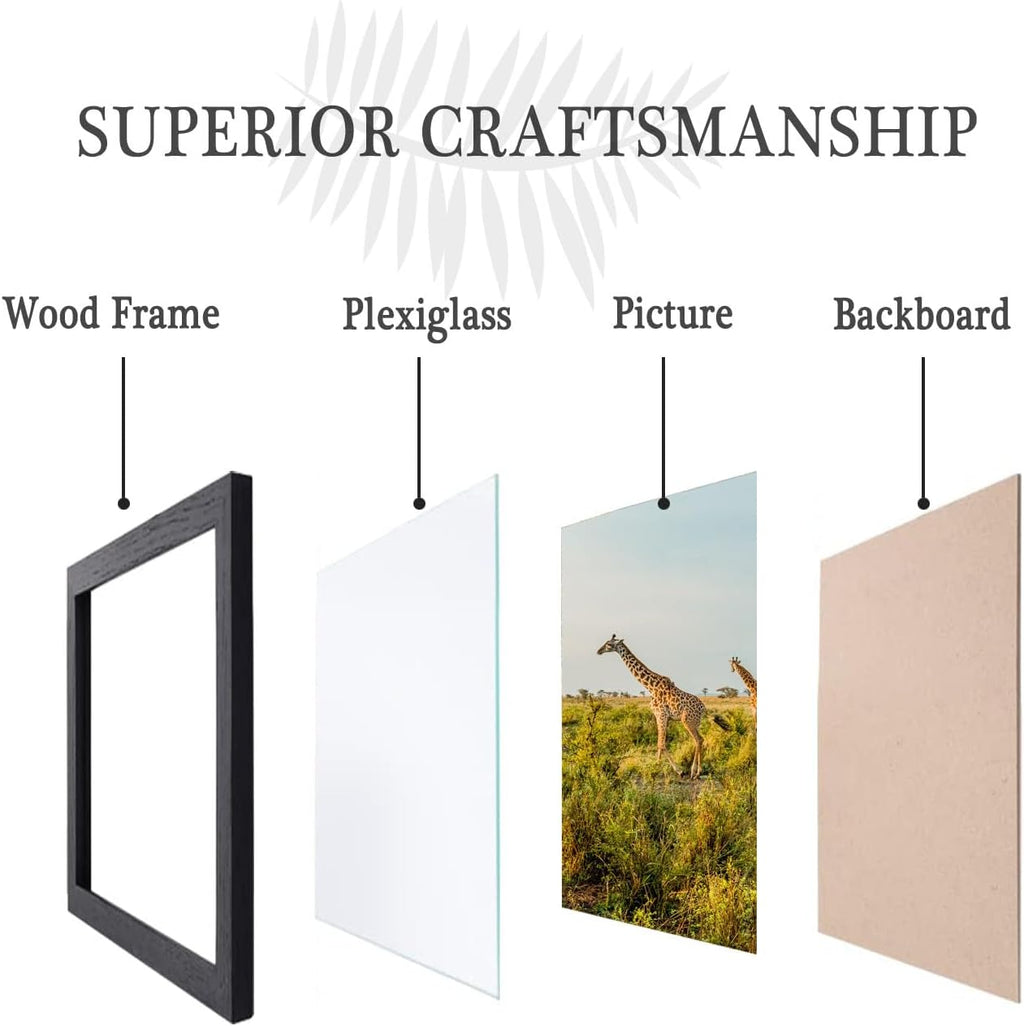12x14 Picture Frame Black Set of 3,Wooden Frame 12x14 Wall Gallery Poster Photo frame with Durable Shatter Resistant Plexiglass for Wall Mounting Family -friend- wedding best gift
