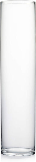 WGV Cylinder Vase, Width 6", Height 26", Clear Tall Glass Container Terrarium Candle Holder for Wedding Centerpiece, Party Event, Home Office Decor, 1 Piece