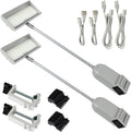 SUNLITOPTOTrade Show Lights LED Display and Wall Washer Exhibit Arm Lighting, POP UP Connectable Lights Included Clamps, Mounting Brackets, Power Cables, Connect Cables (2pcs Grey)