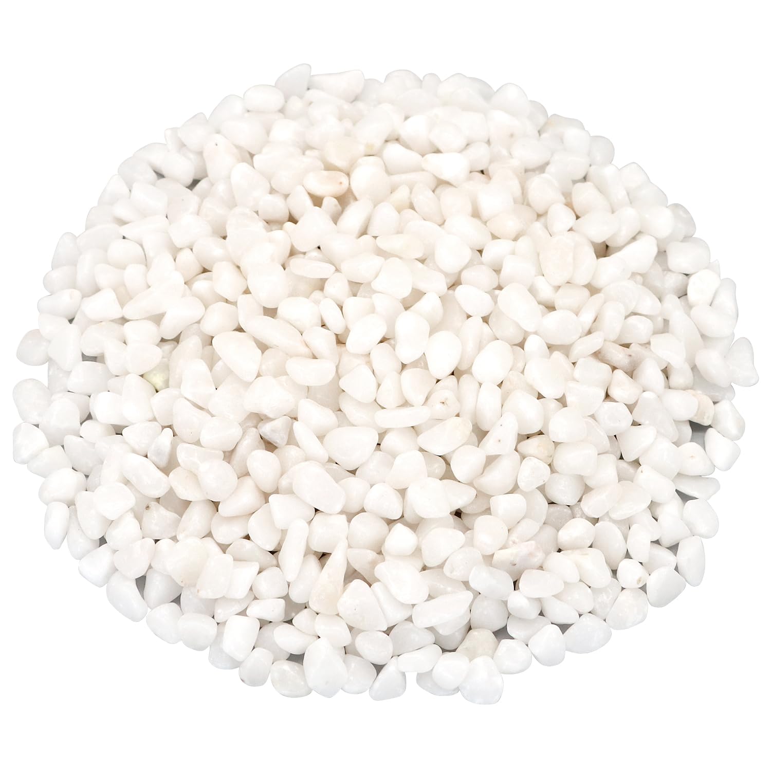 Landscaping Pebbles River Rocks Decorative Ornamental Pebbles Garden Landscaping Stones Gravel Filler for Home Decoration Flower Bed Fish Tank Plants Vases Succulents (1, White, 1 Pound)