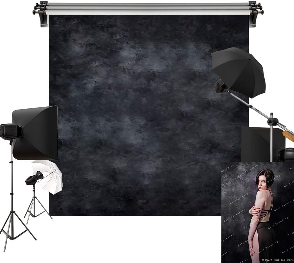 Kate 10x10ft/3x3m Black Photo Backdrop Dark Textured Backgrounds Portrait Photography Studio Prop