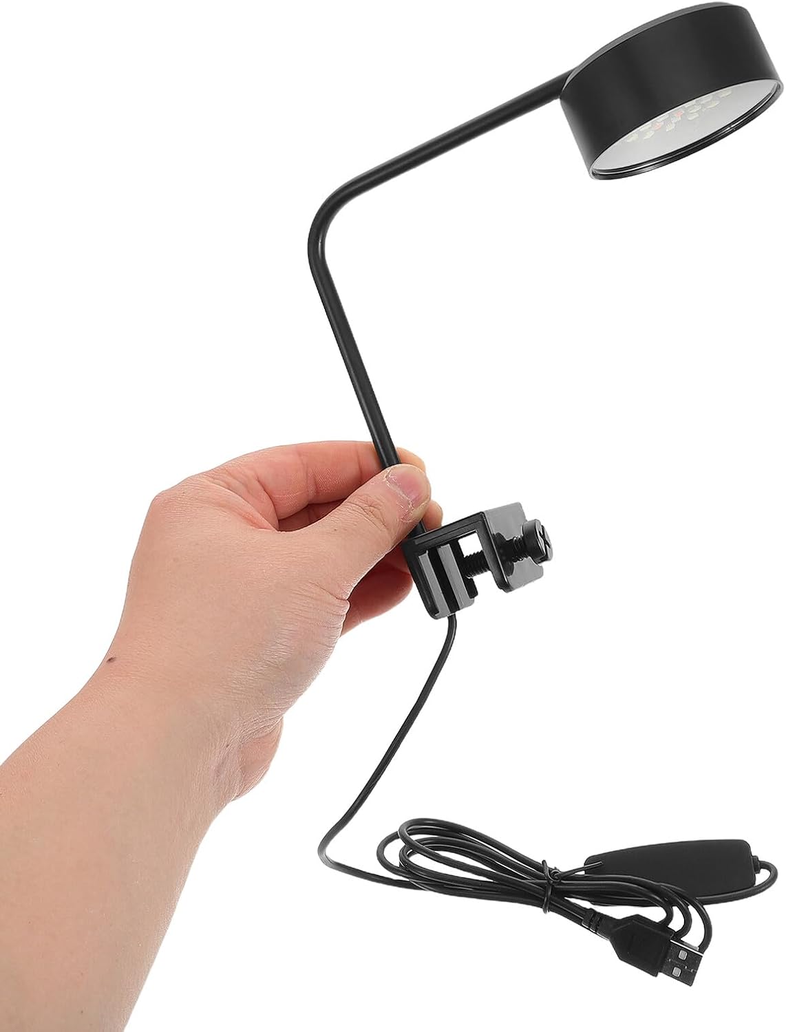 COHEALI Mini Aquarium LED Light USB Powered Small Fish Tank Lamp with Switchable Blue and White Illumination for Versatile Aquarium Lighting