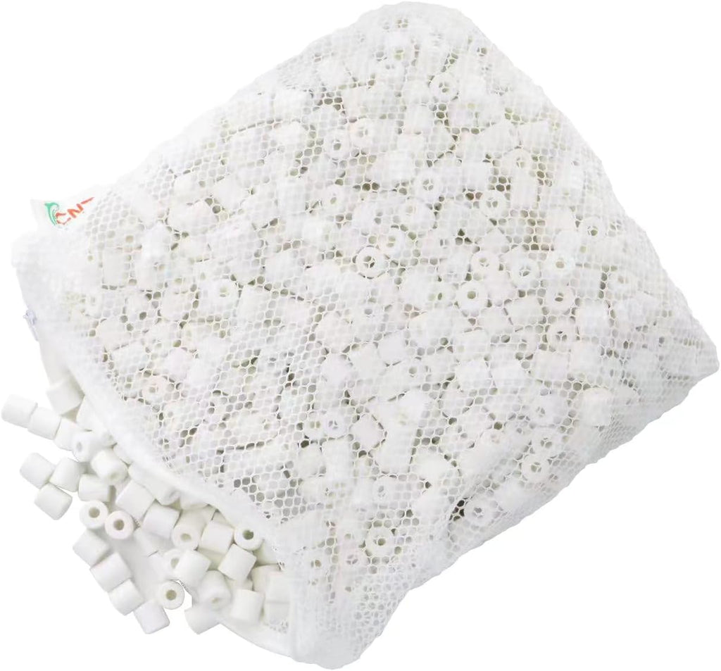 CNZ Premier Bulk Bio Ceramic Rings Filter Media for Aquarium Koi Fish Pond Reef Filter (10-lbs)