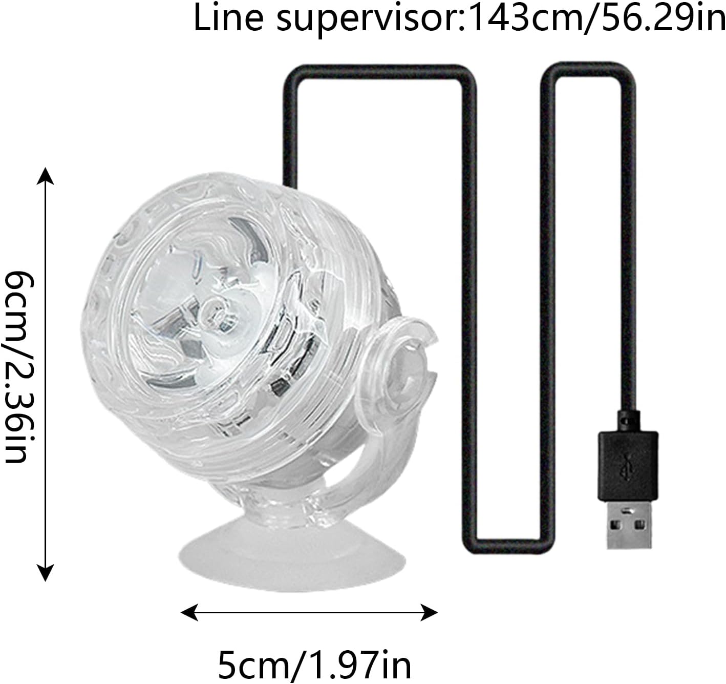 Submersible Aquarium Light - 6-Color LED Water Lamp, Submersible Aquarium Light for, Bright Vibrant Illumination, Easy to Use Plug-and-Play Design, Pool Lighting Tool, Decorative Accessory