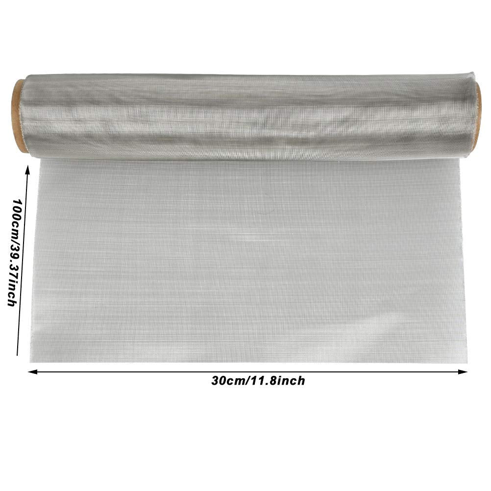TIMESETL 304 Stainless Steel Woven Wire 80 Mesh - 12"X 40" Filter Screen Sheet Filtration Cloth
