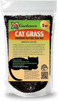 Premium Cat Grass Potting Mix by Gardenera - Enhance Your Cat's Digestive Health Naturally - 5 QUARTS