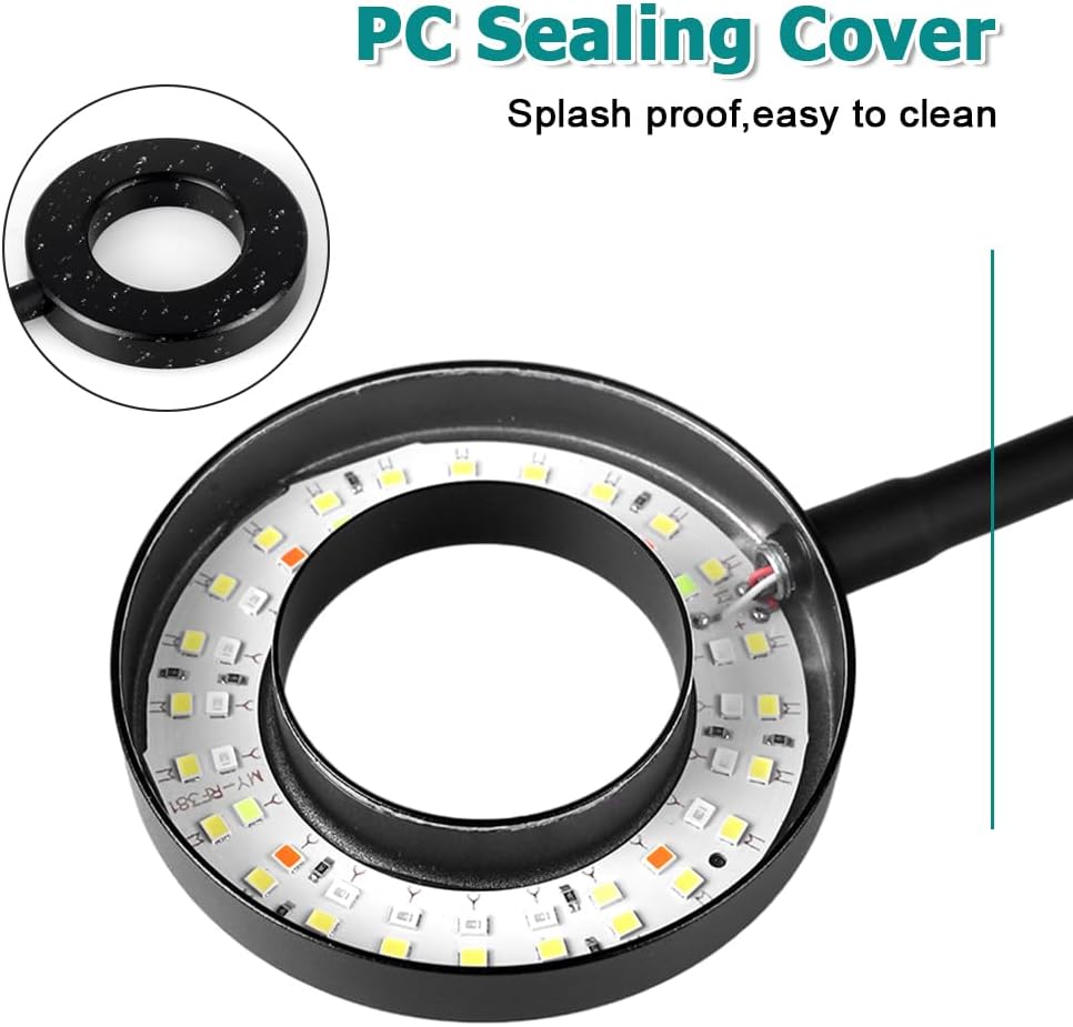 8W LED Clip Aquarium Light, Small Clip On Fish Tank Planted Light Adjustable 360° Dimmer Lighting for Small Fish Tank, Freshwater Tank, Planted Tank